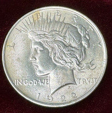 USA 1 Dollar 1922 Peace Dollar Vereinigte Staaten von Amerika Freiheitsstatue  I