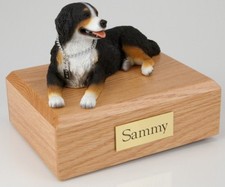 Bernese Mountain Dog Pet Funeral Cremation Urn Avail in 3 Diff Colors  4 Sizes