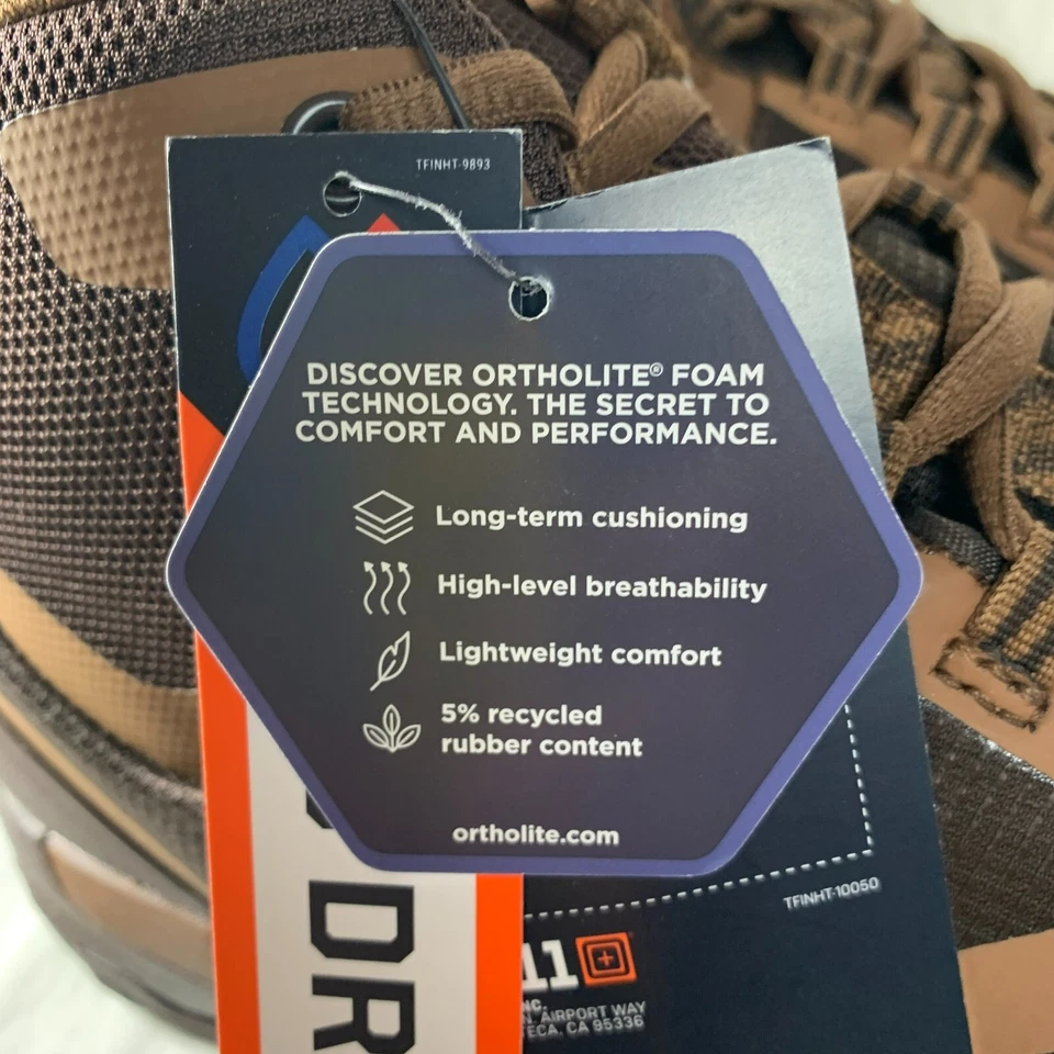 *BRAND NEW* 5.11 A/T Mid Waterproof Mid Mens Work Boots- Brown, Size 13 - Image 4 of 4