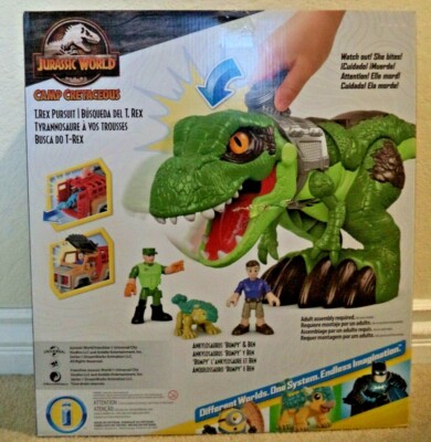 Imaginext Jurassic World Camp Cretaceous T-Rex Dinosaur Pursuit