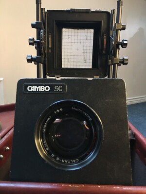 CAMBO SC 4x5カメラ Cambo SC 4X5 monorail camera w/ Schneider MC 210mm lens + FILM +