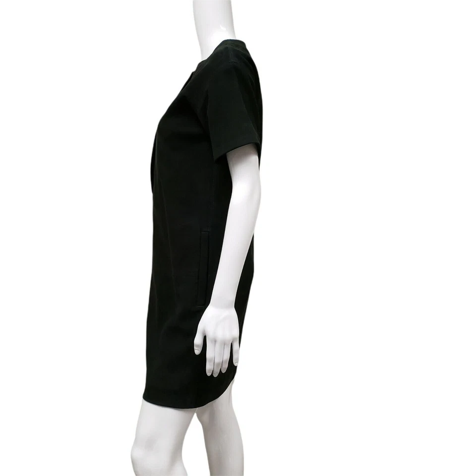 Vestido recto Burberry Brit $1195 para mujer cuero cordero negro gamuza lillith talla 8 Foto 4 de 4