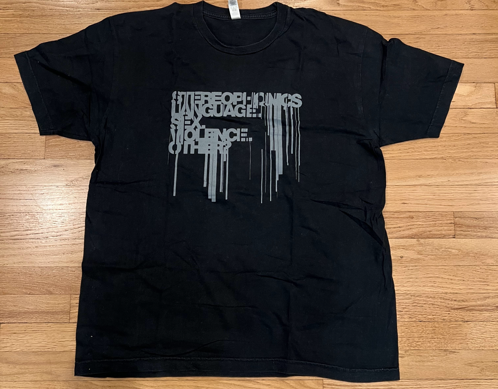 ALTRA Linguaggio stereofonico vintage 2005. Sesso. Violenza. Altro? Camicia concerto tour XL