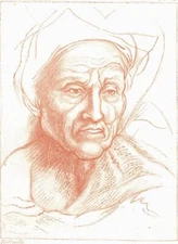 RAPHAEL ETCHING STUDY HEAD ST ELIZABETH 1866 RENAISSANCE OLD MASTER ART PRINT