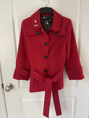 Mary Kay SMALL Blazer Red Consultant Star Jacket Geometric - Button-up - Lined