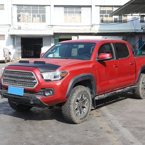 Front PU Leather Hood Cover Protector Bra Trim Cover For Toyota Tacoma 2016-23 - Picture 16 of 22