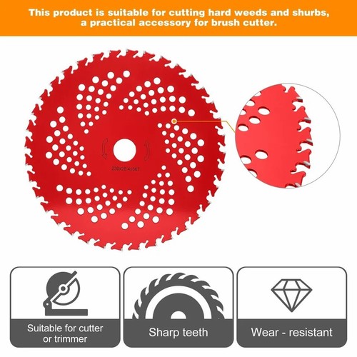 9"x36 Teeth Carbide Tipped Blade Kit for Brush Cutter Weed Eater Trimmer 2X - Picture 10 of 16
