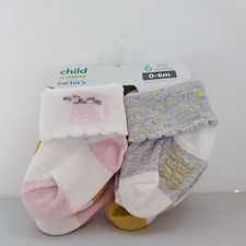 Child Of Mine By Carter's 6 Pair Girl Socks 0-6 Months 
