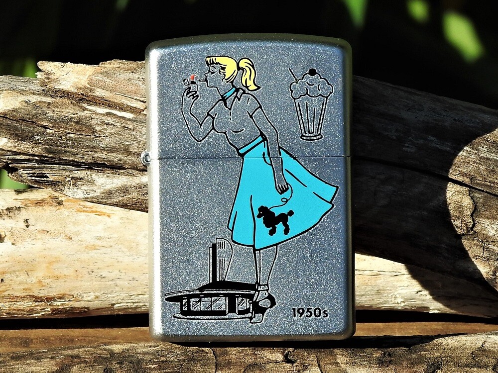 Zippo Lighter - Windy Girl 1950s - The Windproof Beauty - 50's