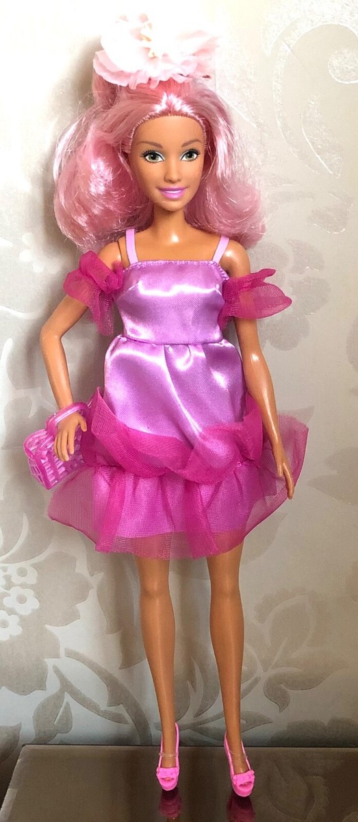 Barbie doll pink hair, pink dress UK