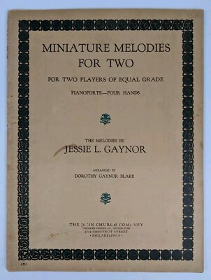 Miniature Melodies for Two for Two Players of Equal Grade, One Piano Four Hands