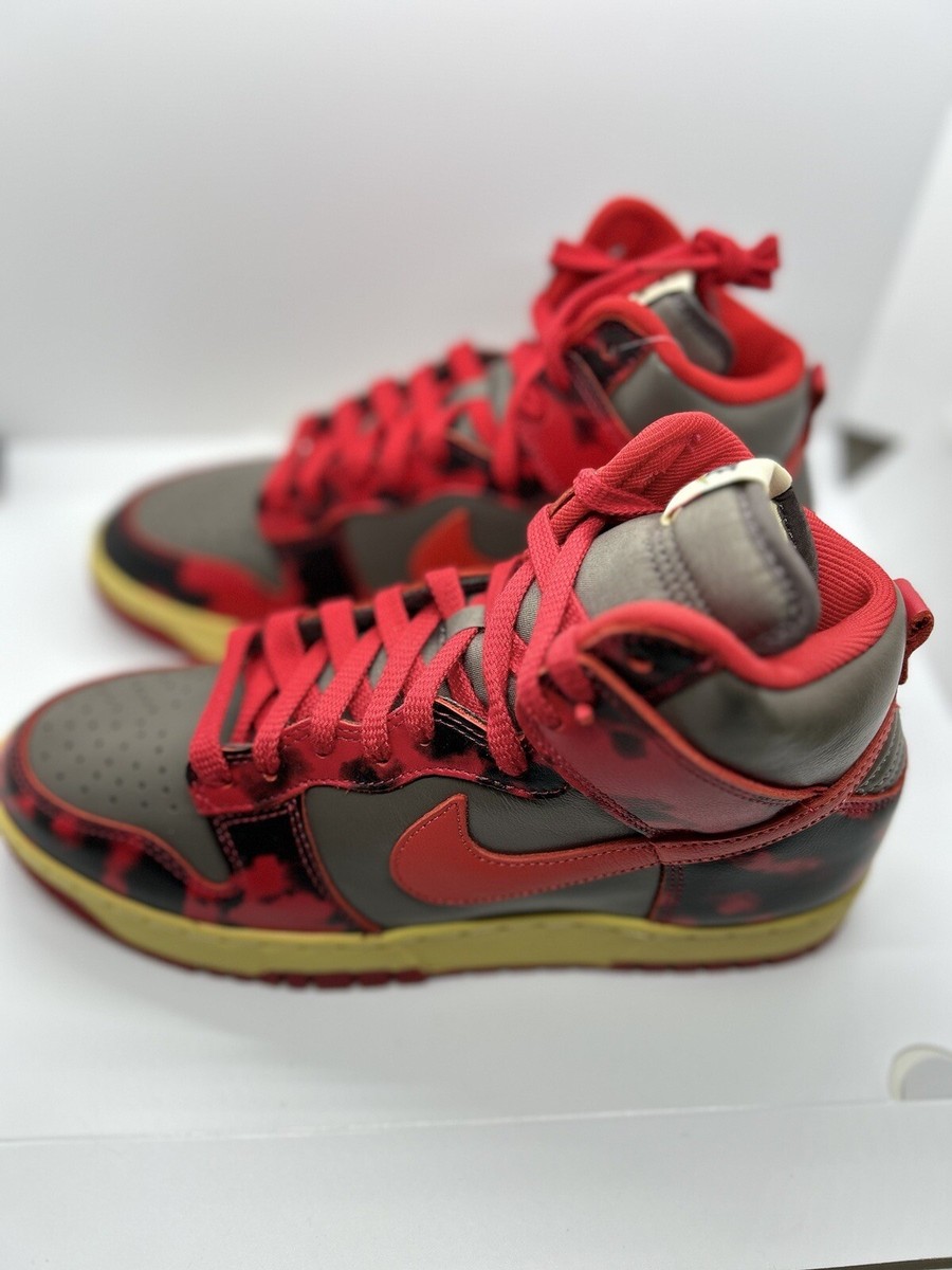 nike dunk high acid wash red