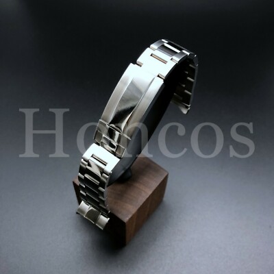 20 MM OYSTER WATCH BAND FITS FOR ROLEX SUB GMT DATEJUST FLIP LOCK TWO TONE SIL