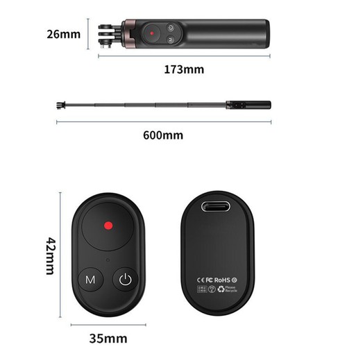 Bluetooth Remote Control Phone Selfie Stick Tripod for Gopro Hero 10 9 8 MAX f - Picture 11 of 18