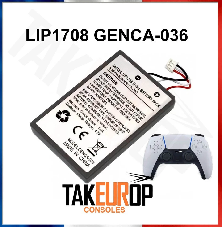 Batterie manette PS5 DualSense Playstation 5 (LIP1708) 2000mah sony controller