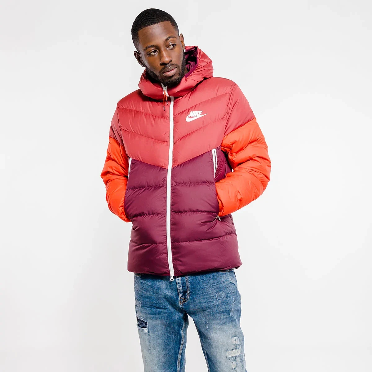 Nike Mens Windrunner Down Fill Jacket Cedar Night Maroon Red 928833 661 Size XL