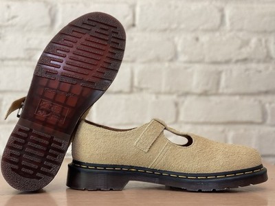 Dr Doc Martens T-Bar Hazy Yellow Long Napped Suede Mary Jane Dress Shoes Men 10 Dr Doc Martens T-Bar Hazy Yellow Long Napped Suede Mary Jane  main image 3