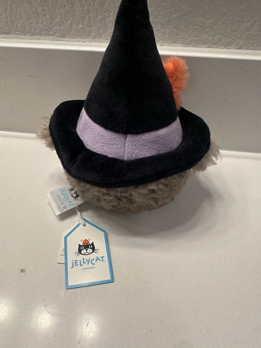 Jellycat Heccaty Hootnightly Owl Plush Halloween Witch Hat Small