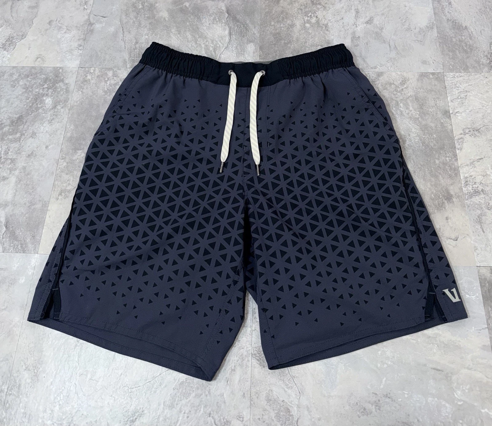 Vuori Shorts Trail 2.0 Lined Athletic Performance Running V341 Blue 7” Small