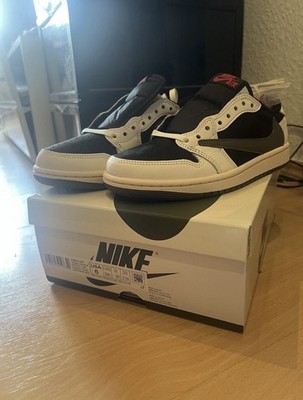 NIKE Air Jordan x Travis Scott 1 Low OG SP WMNS Olive EU 36.5 US 6 UK 3.5
