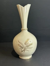 Lenox Bud Vase 24K Gold Trim Harvest Wheat Design 8"