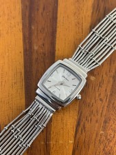 Geneva Platinum Watch Women Silver Tone Silver Dial Quartz 23mm New Battery