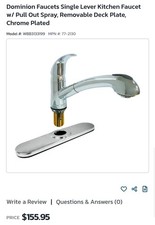 Single Lever 8" Kitchen Faucet w/Pull-Out Sprayer Chrome