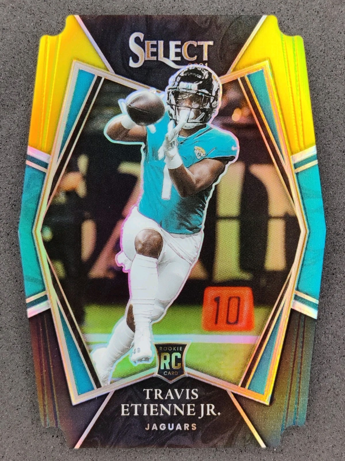 2021 Panini Select TRAVIS ETIENNE JR Rookie Black Gold Die Cut Premier #154 Jags