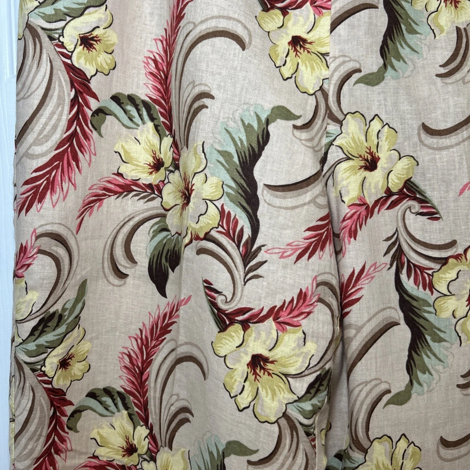 Pantalones Resort Oscar De La Renta Vintage Lino Completamente Forrados Talla 14 Floral Foto 2 de 4