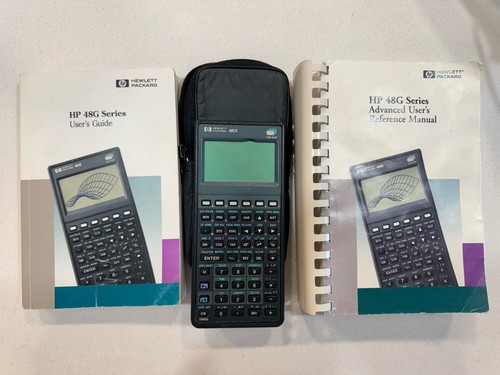 HP 48GX 128K RAM COMPLETE SET w/ Case + User’s Guide + Advanced Reference Works