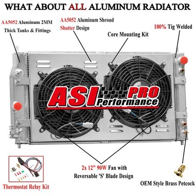 3-Row Radiator w/ Shroud Fan For 1998-2004 Dodge Chrysler Intrepid Concorde V6