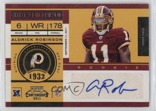 2011 Playoff Contenders Rookie Ticket Aldrick Robinson #107 Auto 10k8