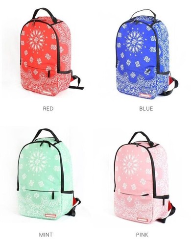 SPRAYGROUND Backpack Orange Bandana Laptop Tablet Pouch NEW - Picture 14 of 24