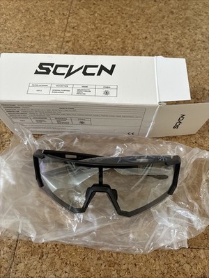 SCVCN Photochromatische Fahrradbrille, Selbsttönend, Klar, Unisex UV400
