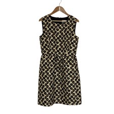 REDValentino Flower Leopard Print Sleeveless Mini Dress, 40, Beige Women USED