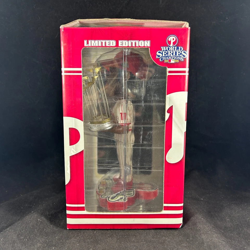 2008 JIMMY ROLLINS FOCO PHILLIES WORLD SERIES PLAYER BOBBLEHEAD LE IN BOX - RARE - Image 4 of 4