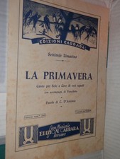 LA PRIMAVERA Settimo Zimarino Carrara 1945 G D Antonio musica saggistica libro