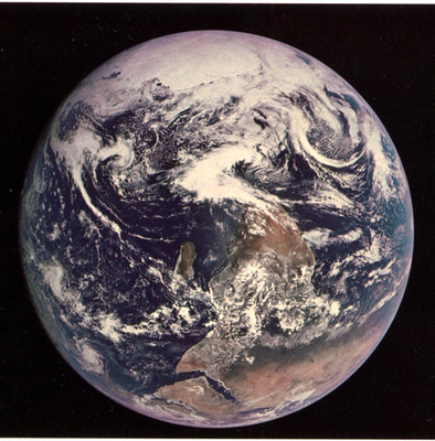 Vintage Postcard Apollo 17 Blue Marble Planet Earth Smithsonian Institution NASA