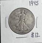 1945 Walking Liberty Half Dollar 50C Silver US Coin 90% Silver WWII Era