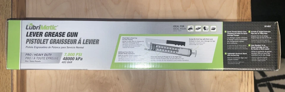 NUEVA pistola de engrase de palanca Lubrimatic 30-802 Foto 3 de 4