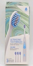 Pursonic TB20 Ultrasonic Electric Toothbrush in White with 3 Brush Heads