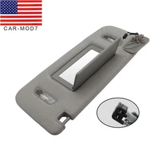 Gray Left Driver Side Sun Visor W/ Light For Cadillac Chevrolet GMC 15-19