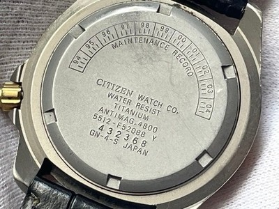 CITIZEN AIR DIVERS 200M TITANIUM 5512 F52088 DIVER WATCH ECO DRIVE