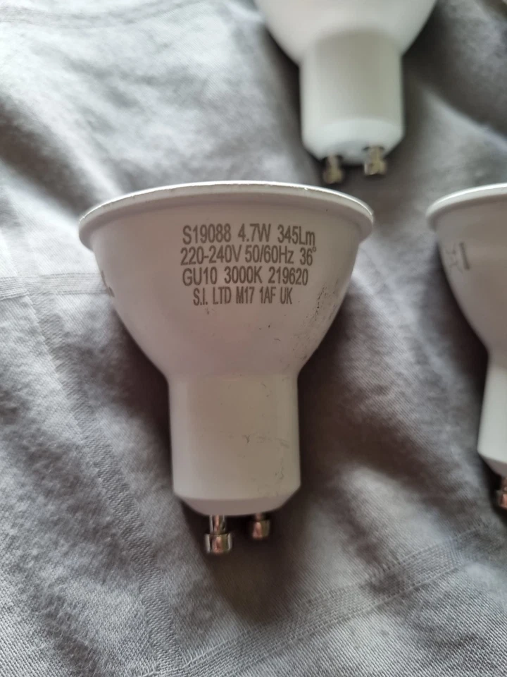 Energizer LED GU10 345LM 4.7W (3000K), Pack of 5 Warm White  - Image 2 of 3