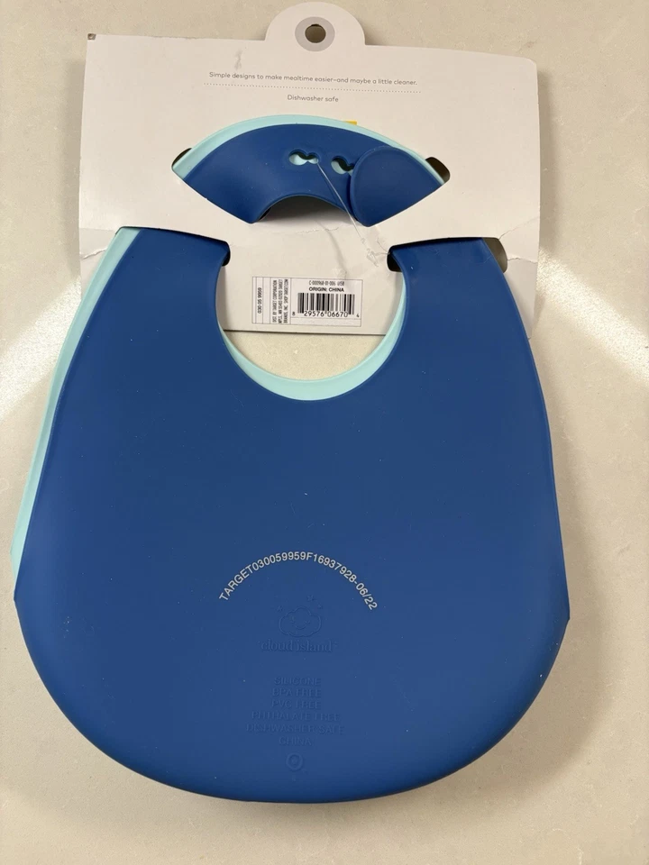 Cloud Island Silicone Baby Bibs 2 Pack – Dog & Stars Design BPA Free NWT - Image 3 of 3