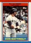 1989 Topps United Kingdom UK Minis #49 Don Mattingly New York Yankees