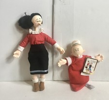 Vintage 1985 Vinyl Olive Oyl & Sweet Pea Doll By Presents 18” In.
