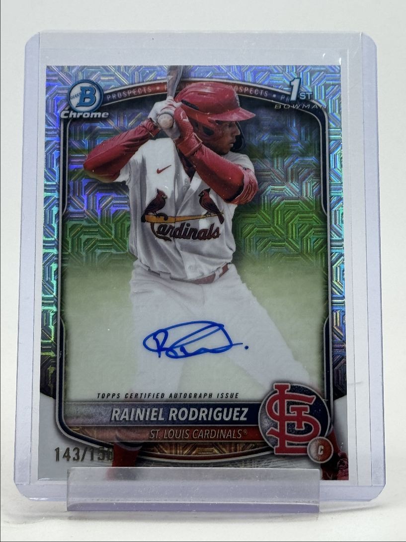 RAINIEL RODRIGUEZ 2025 BOWMAN CHROME 1ST HTA CHOICE REFRACTOR AUTO /150 Q5451