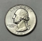 1947 Washington Quarter 90% Silver BU Nice Coin!!