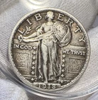 1918 S Standing Liberty Quarter AU About Uncirculated